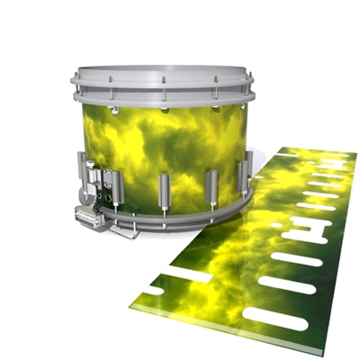 Dynasty DFX 1st Gen. Snare Drum Slip - Yellow Smokey Clouds (Themed)