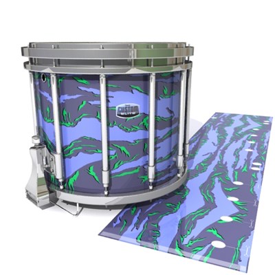 Dynasty Custom Elite Snare Drum Slip - Electric Tiger Camouflage (Purple)