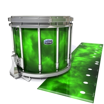 Dynasty Custom Elite Snare Drum Slip - Green Smokey Clouds (Themed)