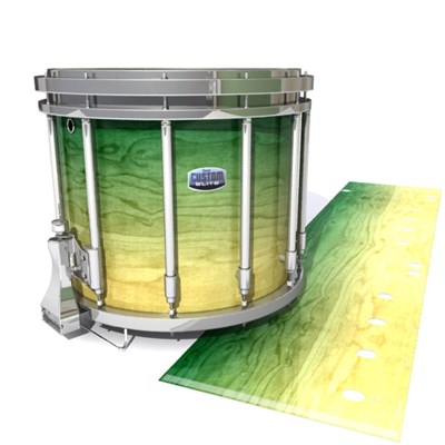 Dynasty Custom Elite Snare Drum Slip - Jungle Stain Fade (Green)