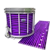 Dynasty Custom Elite Snare Drum Slip - Lateral Brush Strokes Purple and Black (Purple)