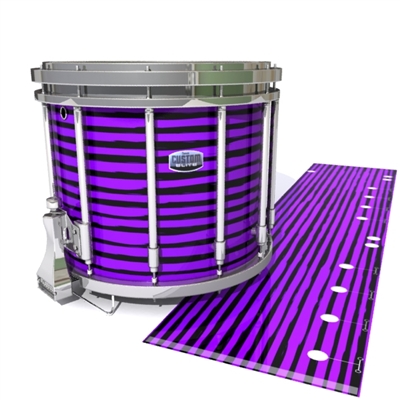 Dynasty Custom Elite Snare Drum Slip - Lateral Brush Strokes Purple and Black (Purple)