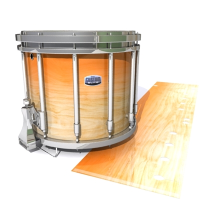 Dynasty Custom Elite Snare Drum Slip - Maple Woodgrain Orange Fade (Orange)