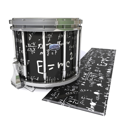 Dynasty Custom Elite Snare Drum Slip - Mathmatical Equations on Black (Themed)