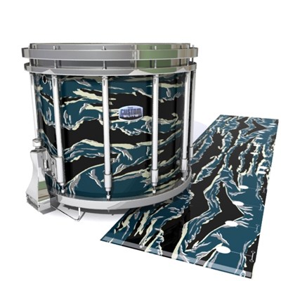 Dynasty Custom Elite Snare Drum Slip - Nighthawk Tiger Camouflage (Blue)