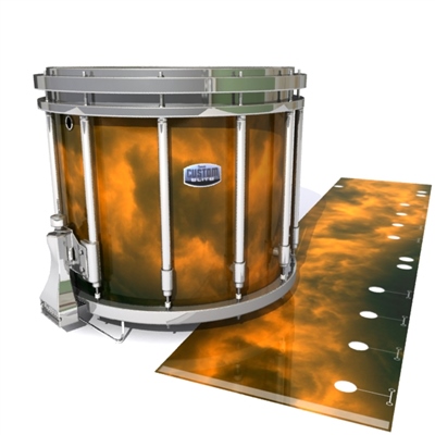 Dynasty Custom Elite Snare Drum Slip - Orange Smokey Clouds (Themed)