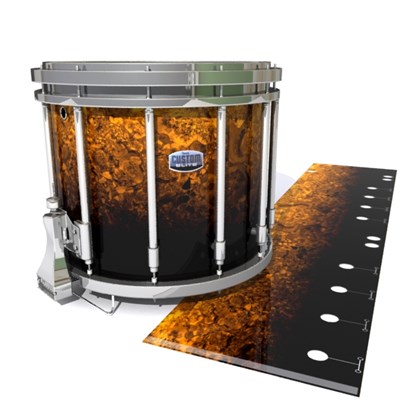Dynasty Custom Elite Snare Drum Slip - Pangaea Fade (Orange)