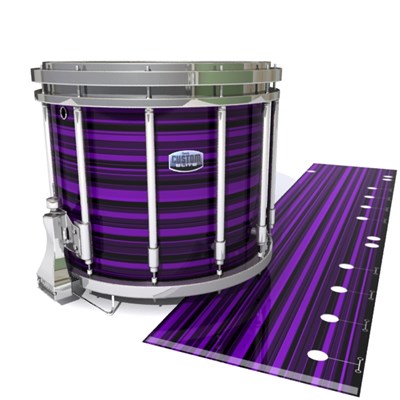 Dynasty Custom Elite Snare Drum Slip - Purple Horizon Stripes (Purple)