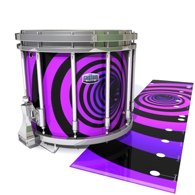 Dynasty Custom Elite Snare Drum Slip - Purple Vortex Illusion (Themed)