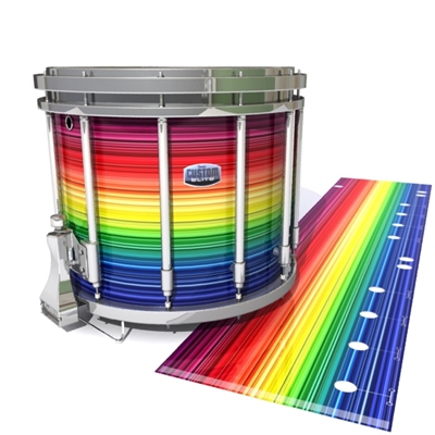 Dynasty Custom Elite Snare Drum Slip - Rainbow Stripes (Themed)