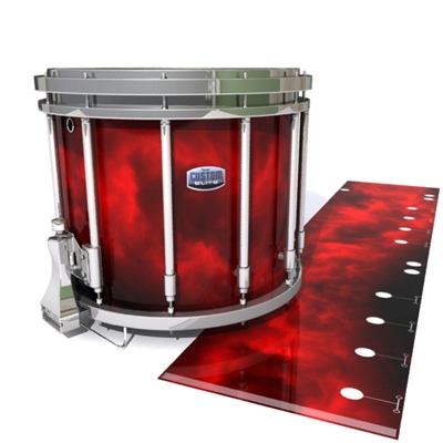 Dynasty Custom Elite Snare Drum Slip - Red Smokey Clouds (Themed)
