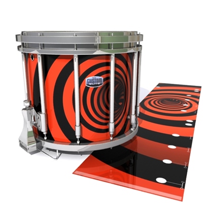 Dynasty Custom Elite Snare Drum Slip - Red Vortex Illusion (Themed)