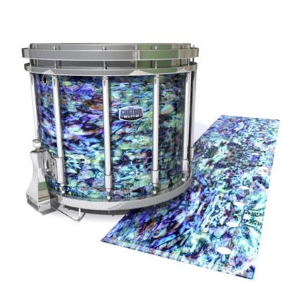 Dynasty Custom Elite Snare Drum Slip - Seabed Abalone (Blue) (Aqua)