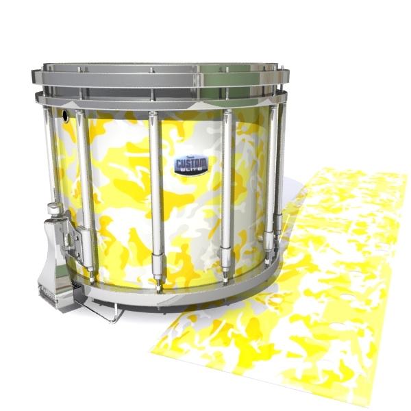 Dynasty Custom Elite Snare Drum Slip - Solar Blizzard Traditional Camouflage (Yellow)