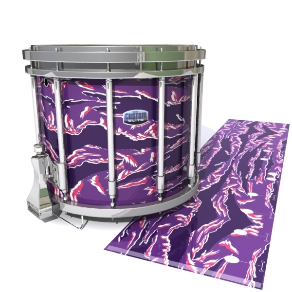 Dynasty Custom Elite Snare Drum Slip - Violet Voltage Tiger Camouflage (Purple)