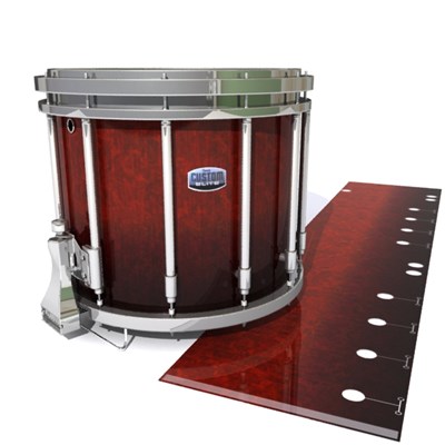 Dynasty Custom Elite Snare Drum Slip - Volcano Rush (Red)