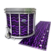 Dynasty Custom Elite Snare Drum Slip - Wave Brush Strokes Purple and Black (Purple)