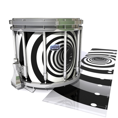Dynasty Custom Elite Snare Drum Slip - White Vortex Illusion (Themed)