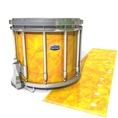 Dynasty Custom Elite Snare Drum Slip - Yellow Cosmic Glass (Yellow) (Orange)