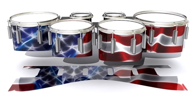 Dynasty 1st Generation Tenor Drum Slips - Stylized American Flag