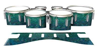 Dynasty 1st Generation Tenor Drum Slips - Aquamarine Blue Pearl (Aqua)