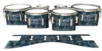 Dynasty 1st Generation Tenor Drum Slips - Blue Slate Traditional Camouflage (Blue)