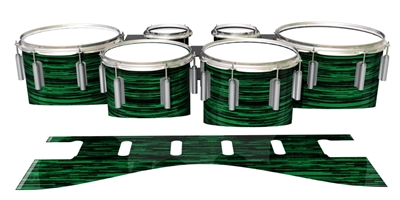 Dynasty 1st Generation Tenor Drum Slips - Chaos Brush Strokes Green and Black (Green)