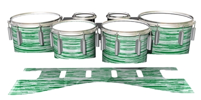 Dynasty 1st Generation Tenor Drum Slips - Chaos Brush Strokes Green and White (Green)
