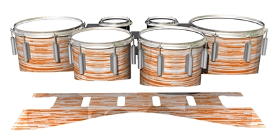 Dynasty 1st Generation Tenor Drum Slips - Chaos Brush Strokes Orange and White (Orange)