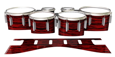 Dynasty 1st Generation Tenor Drum Slips - Chaos Brush Strokes Red and Black (Red)