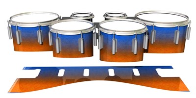 Dynasty 1st Generation Tenor Drum Slips - Exuma Sunset (Blue) (Orange)