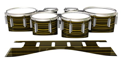 Dynasty 1st Generation Tenor Drum Slips - Gold Horizon Stripes (Yellow)