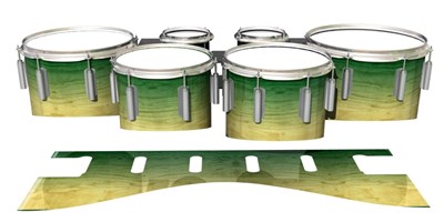 Dynasty 1st Generation Tenor Drum Slips - Jungle Stain Fade (Green)