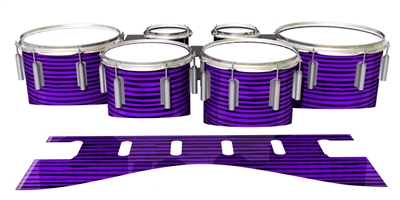 Dynasty 1st Generation Tenor Drum Slips - Lateral Brush Strokes Purple and Black (Purple)