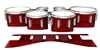 Dynasty 1st Generation Tenor Drum Slips - Lateral Brush Strokes Red and Black (Red)