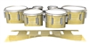 Dynasty 1st Generation Tenor Drum Slips - Lateral Brush Strokes Yellow and White (Yellow)