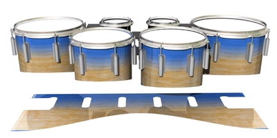 Dynasty 1st Generation Tenor Drum Slips - Maple Woodgrain Blue Fade (Blue)