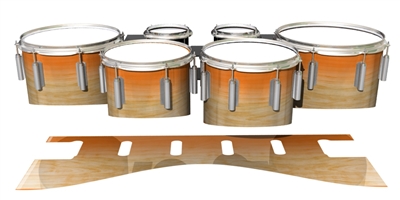 Dynasty 1st Generation Tenor Drum Slips - Maple Woodgrain Orange Fade (Orange)