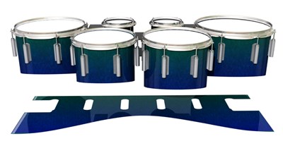 Dynasty 1st Generation Tenor Drum Slips - Mariana Abyss (Blue) (Green)