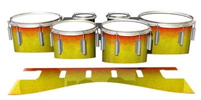 Dynasty 1st Generation Tenor Drum Slips - Phoenix Fire (Yellow) (Orange)