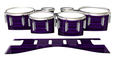 Dynasty 1st Generation Tenor Drum Slips - Purple Horizon Stripes (Purple)