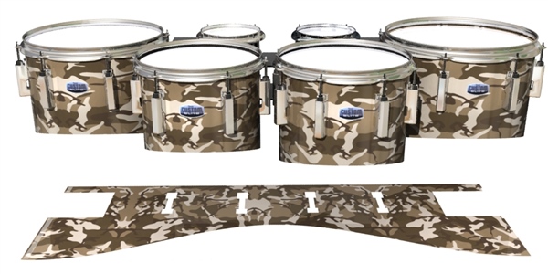 Dynasty 1st Generation Tenor Drum Slips - Quicksand Traditional Camouflage (Neutral)