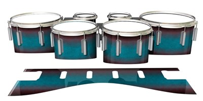 Dynasty 1st Generation Tenor Drum Slips - Shark Attack (Aqua) (Red)