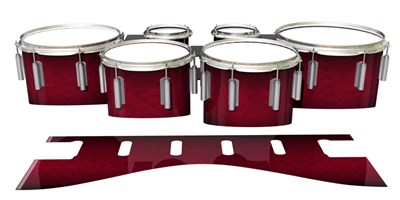 Dynasty 1st Generation Tenor Drum Slips - Smoke Crimson (Red)