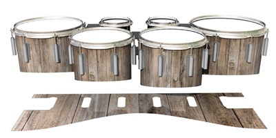 Dynasty 1st Generation Tenor Drum Slips - Vertical Planks (Themed)