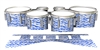 Dynasty 1st Generation Tenor Drum Slips - Wave Brush Strokes Blue and White (Blue)