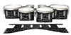 Dynasty 1st Generation Tenor Drum Slips - Wave Brush Strokes Grey and Black (Neutral)