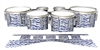 Dynasty 1st Generation Tenor Drum Slips - Wave Brush Strokes Navy Blue and White (Blue)