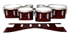 Dynasty 1st Generation Tenor Drum Slips - Wave Brush Strokes Red and Black (Red)