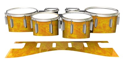 Dynasty 1st Generation Tenor Drum Slips - Yellow Cosmic Glass (Yellow) (Orange)